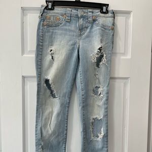 True Religion Women's distressed jeans. Gently worn. Very good condition.